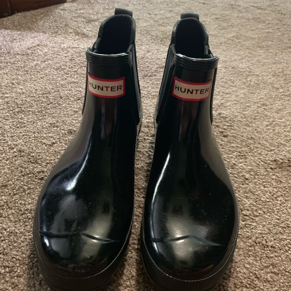 black ankle hunter boots